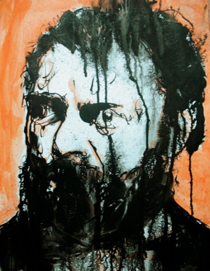 Dvorak. Ink and acrylic on paper. August 2011