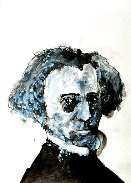 Berlioz. Ink + acrylic on paper. 2011