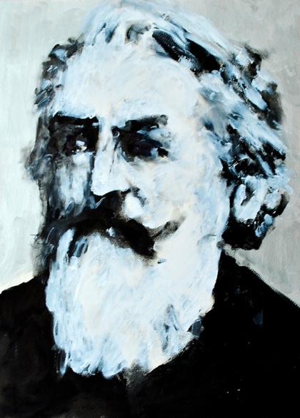 Brahms. Ink and acryllic on paper. 2011