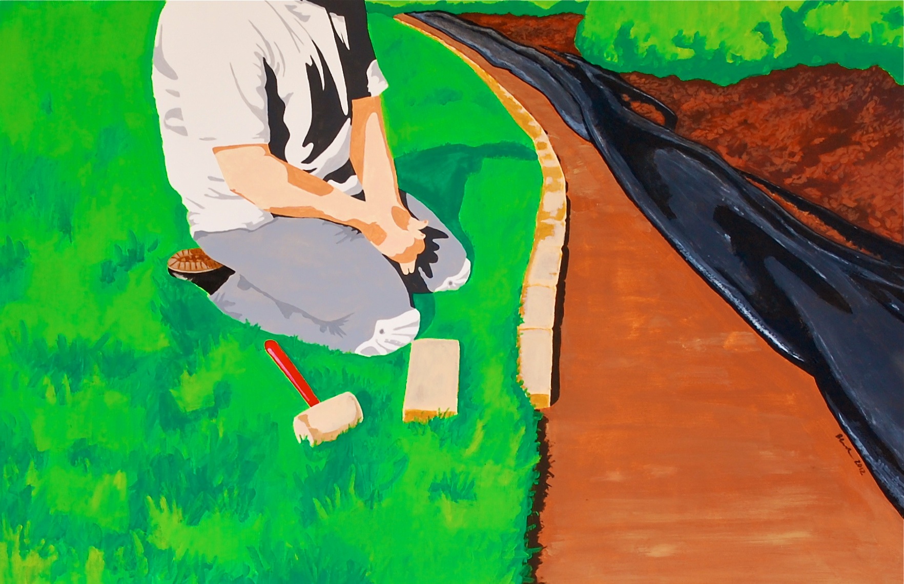 New Landscape Paintings - Mowing Edge